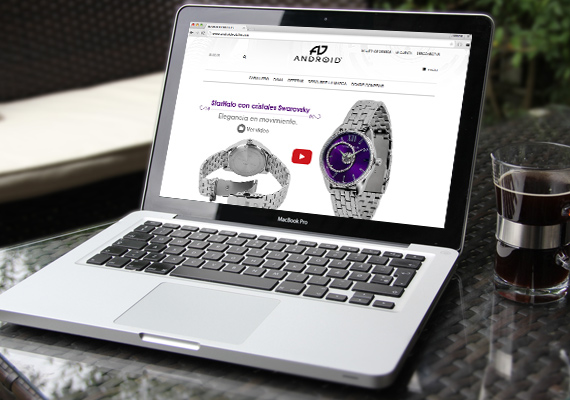Desarrollo de comercio electrónico para la marca relojera. Visiten: www.androidwatches.mx