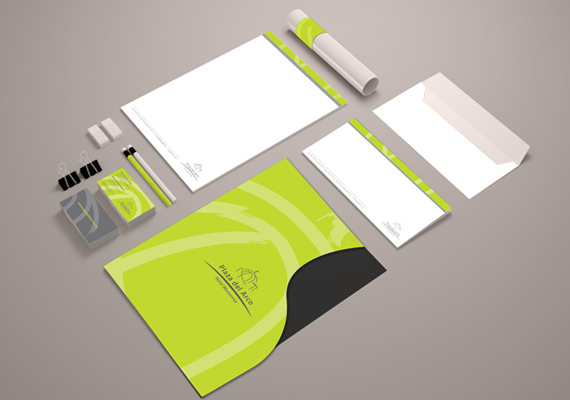 Creación de logotipo, papeleria y material promocional para Plaza del Arco Hotel