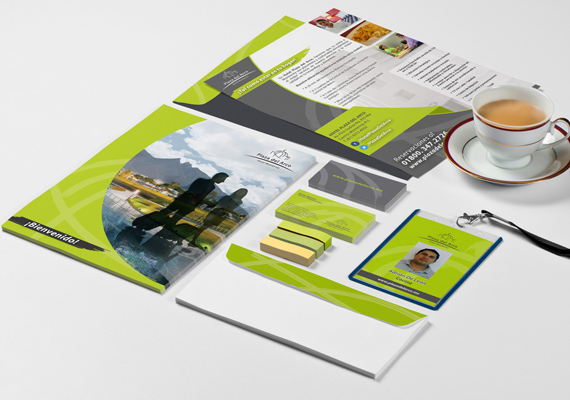 Diseño folletería y material para venta, así como imagen institucional para el hotel y su personal.
